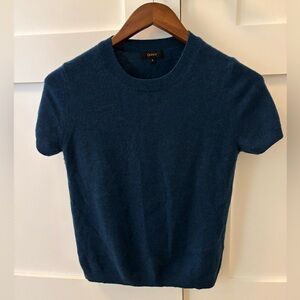 Quince Mongolian Cashmere Tee in Blue